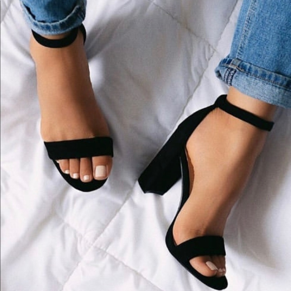 SOLD- Black block heel